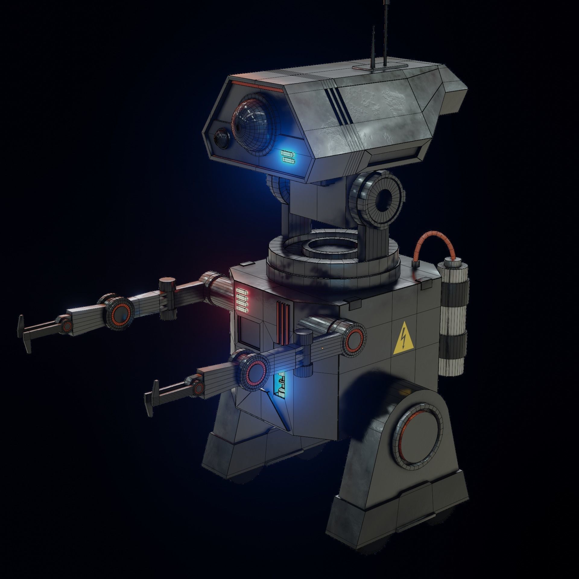 Denis elka46464646gmail comSci-fi Robot 3D model Free low-poly 3D model_17