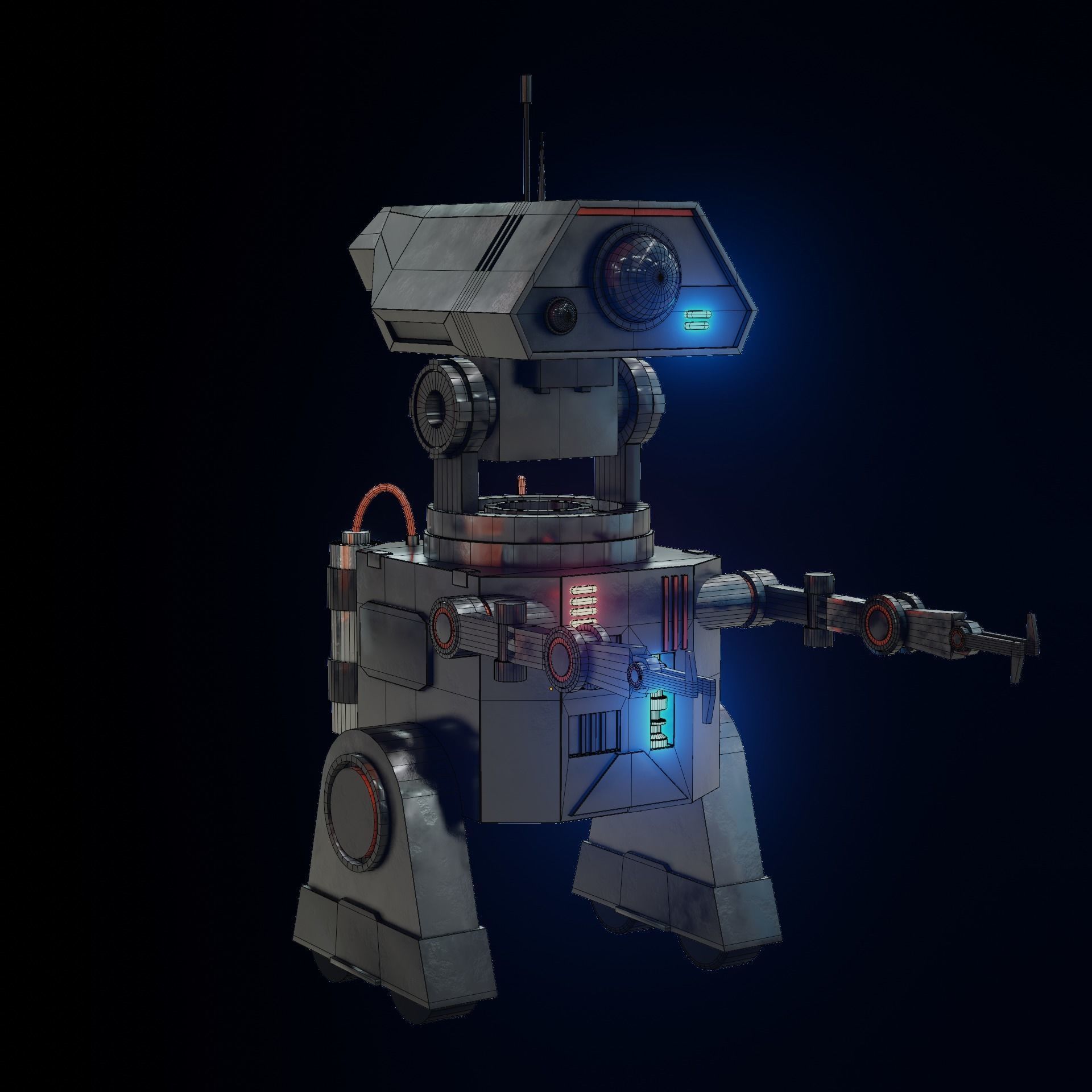 Denis elka46464646gmail comSci-fi Robot 3D model Free low-poly 3D model_16