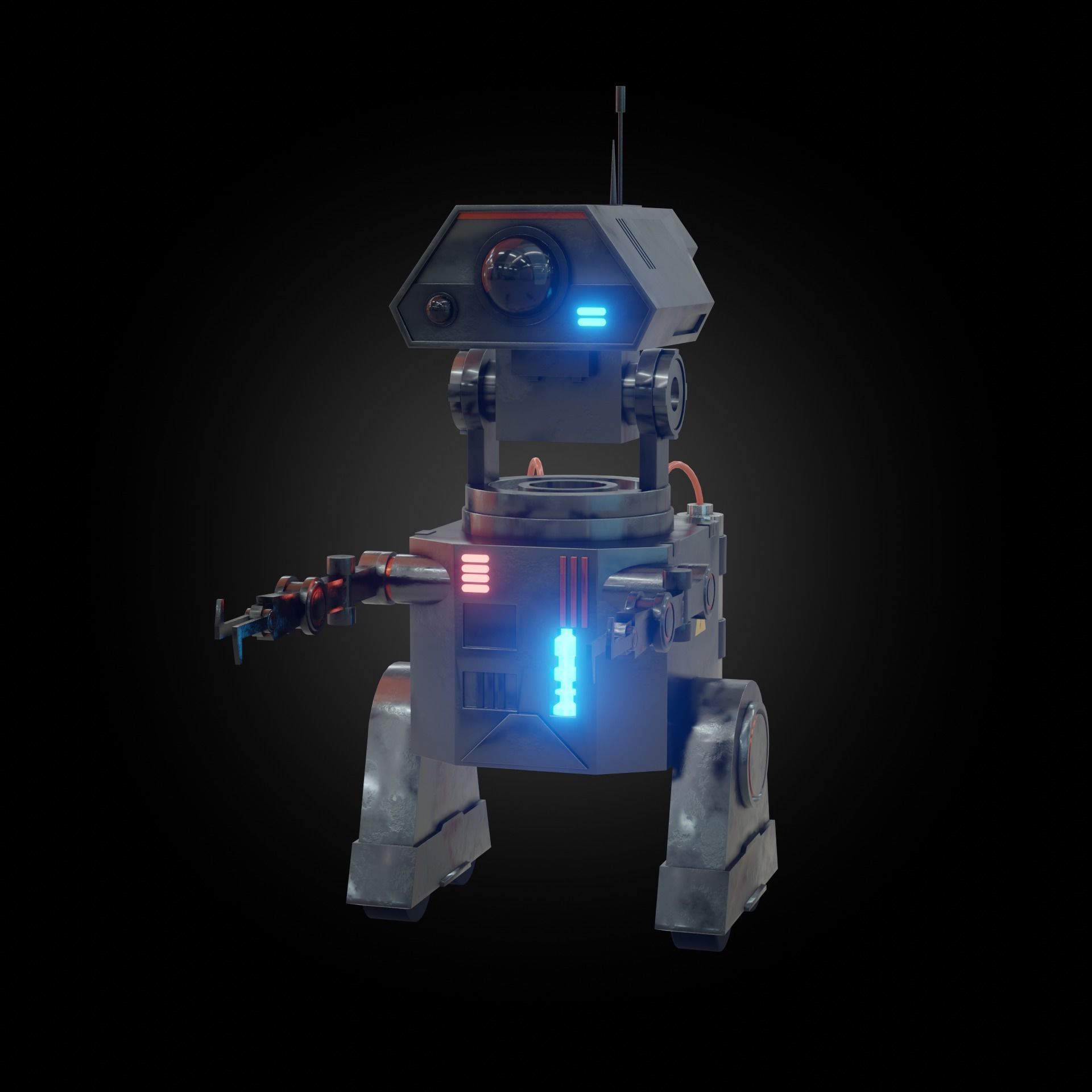 Denis elka46464646gmail comSci-fi Robot 3D model Free low-poly 3D model_9
