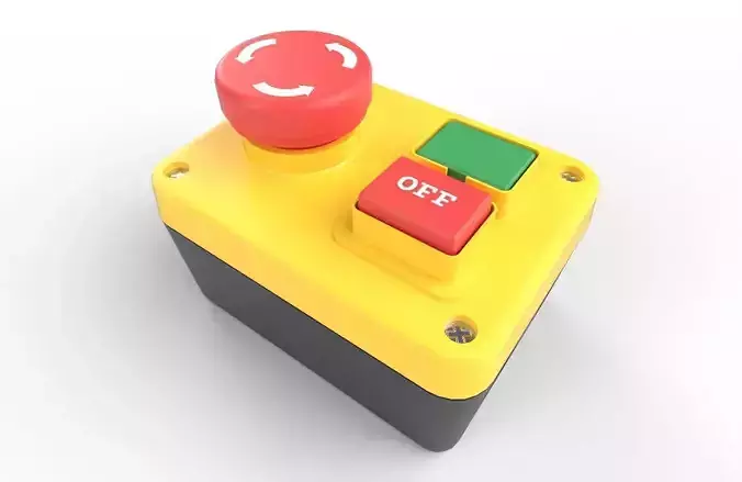 Power Switch M1 Low-poly 3D model