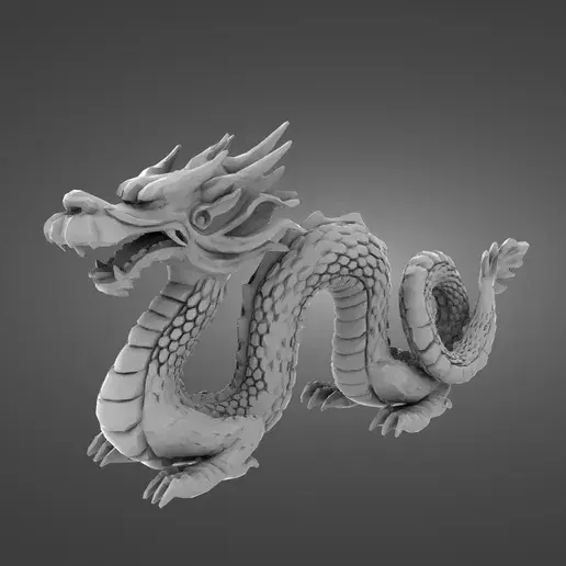 Dragon statuette 3D print model_0
