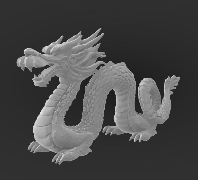 Dragon statuette 3D print model_1