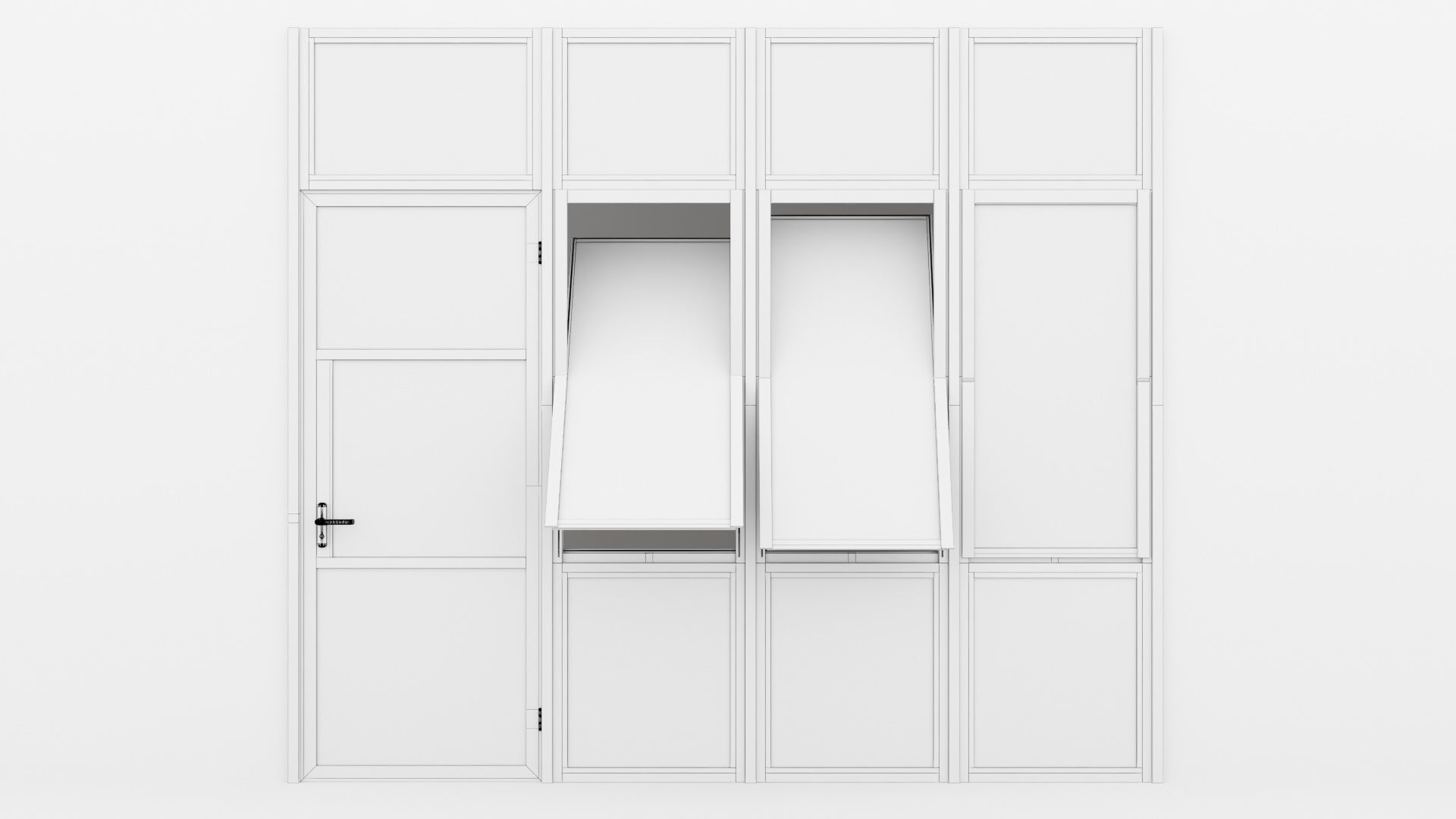 Aluminium door 16 3D model_6