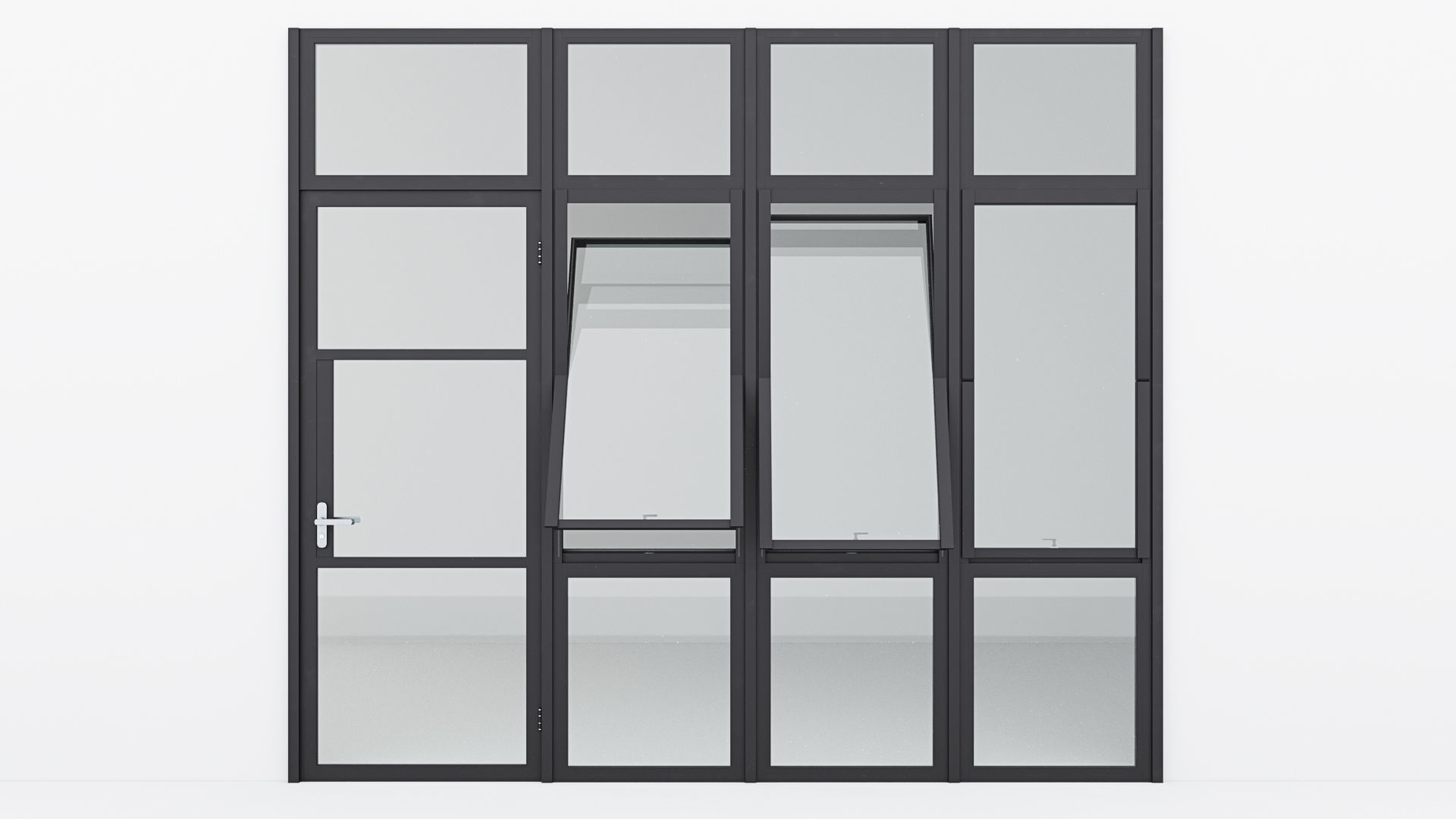 Aluminium door 16 3D model_1