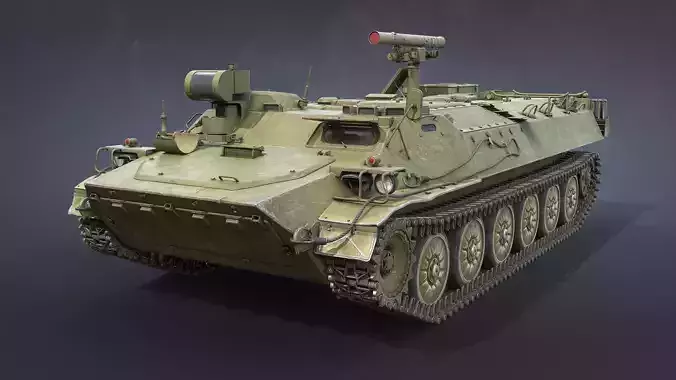 Shturm-S 9K114 or AT-6 Spiral Low-poly 3D model