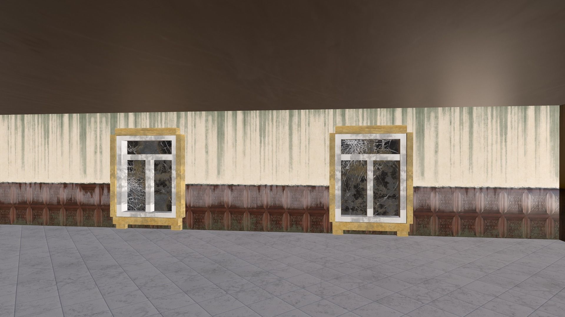 abandoned courthouse Low-poly 3D model_11