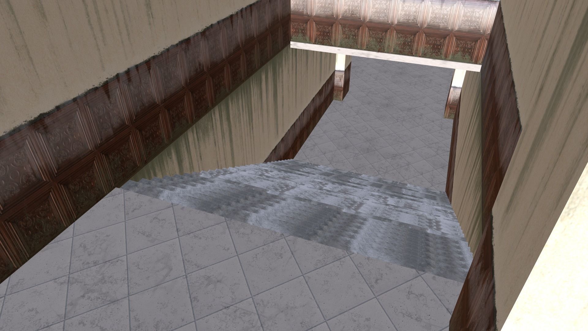 abandoned courthouse Low-poly 3D model_10