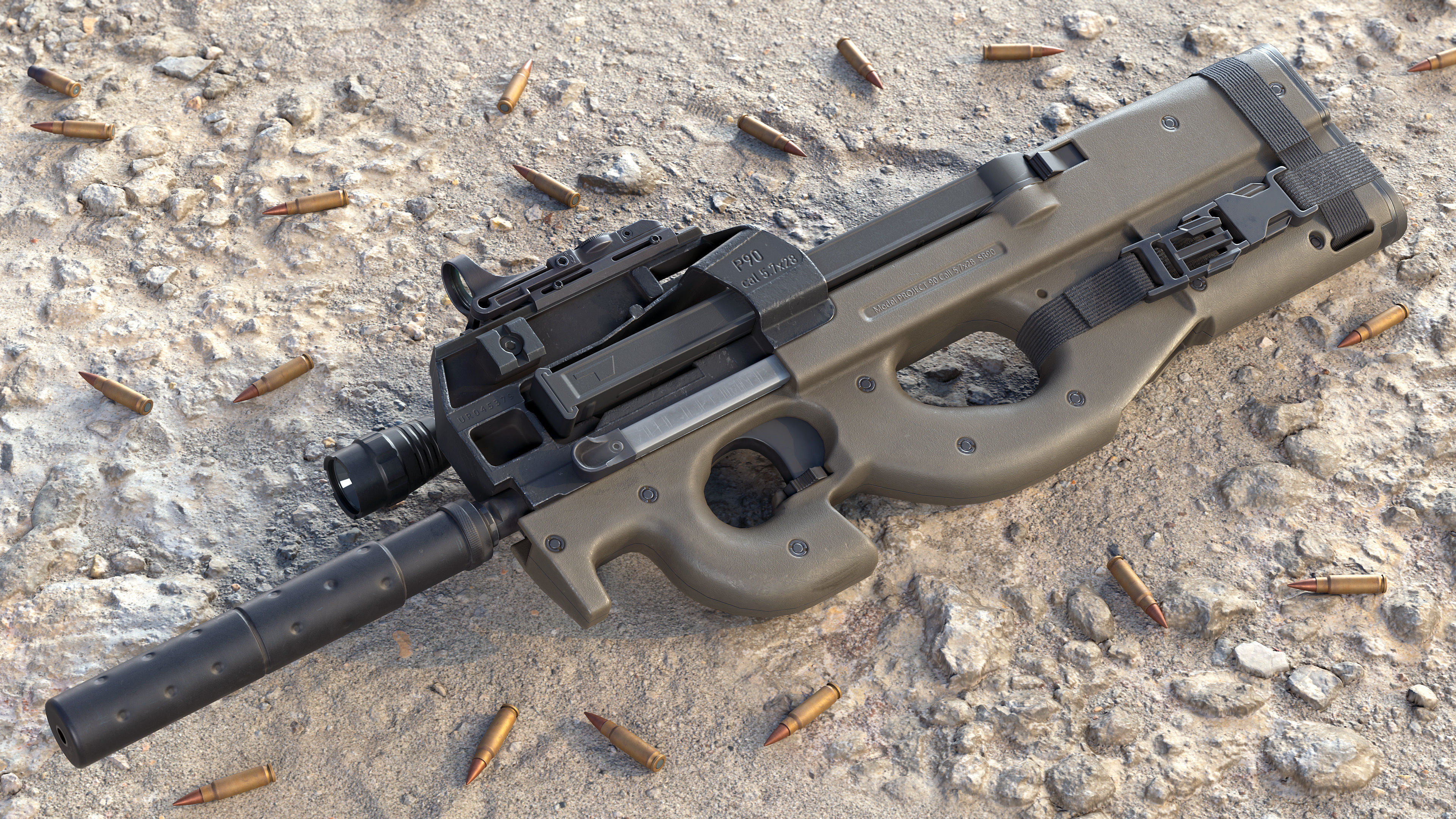 3D model Tactical P90 VR / AR / low-poly | CGTrader