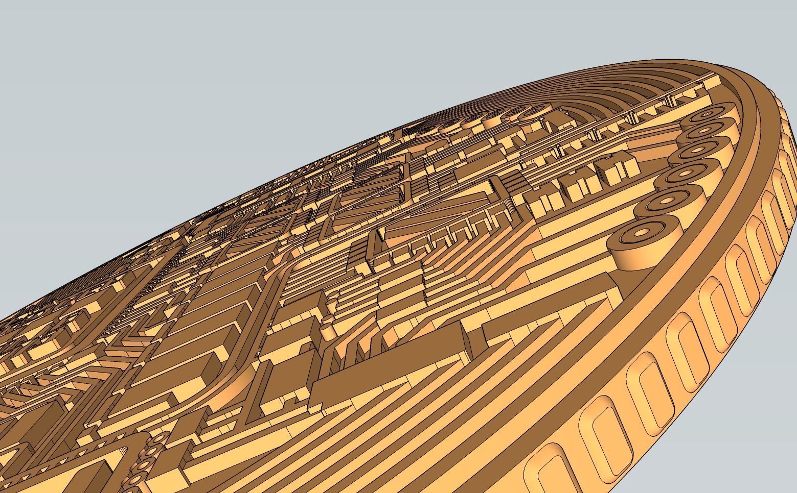 Bitcoin coin 3D model_6