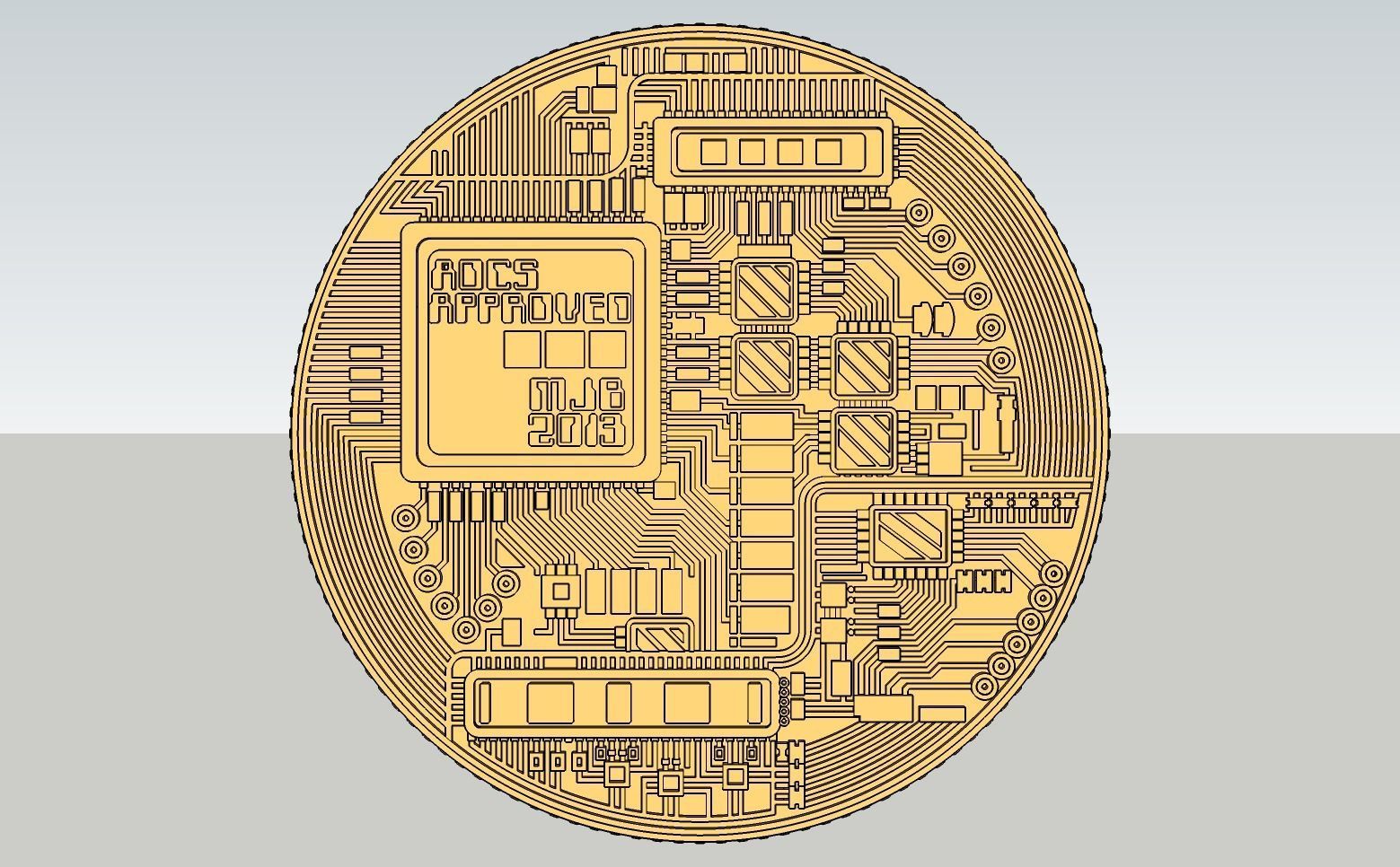 Bitcoin coin 3D model_1