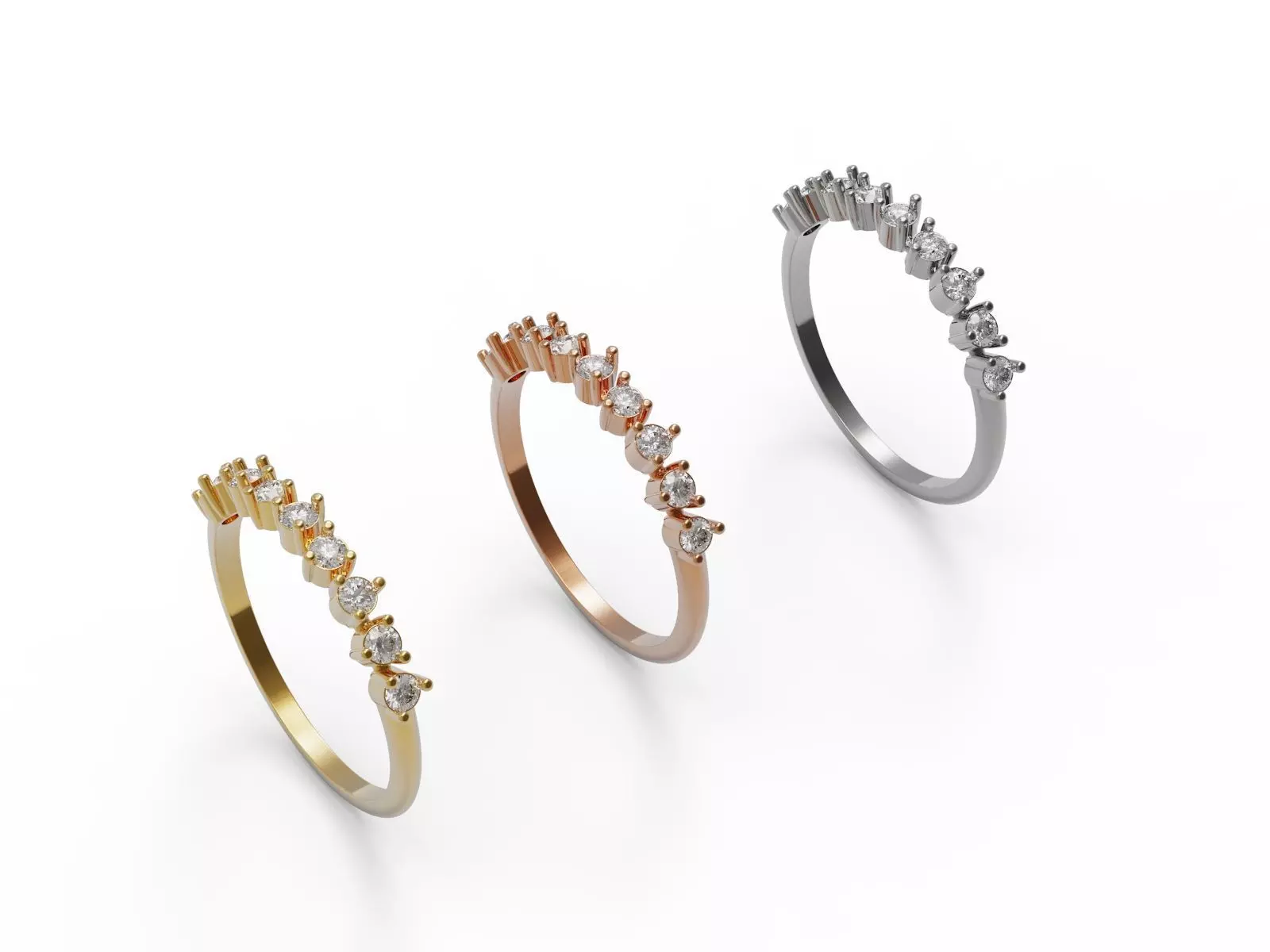 Diamond ring 3D print model