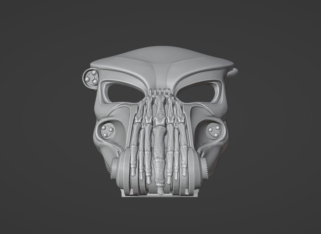 Predator Bone Grill mask  3D print model_9