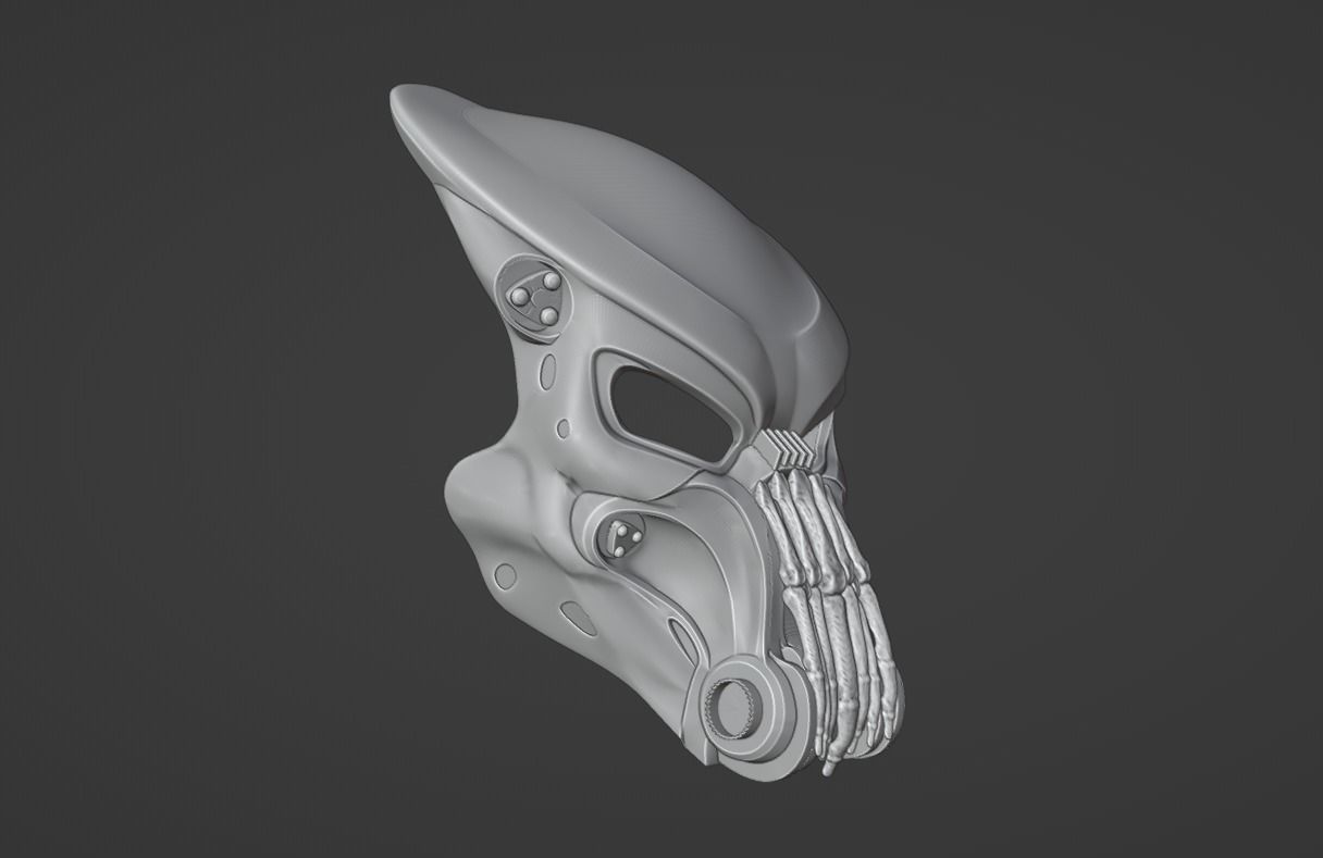 Predator Bone Grill mask  3D print model_7