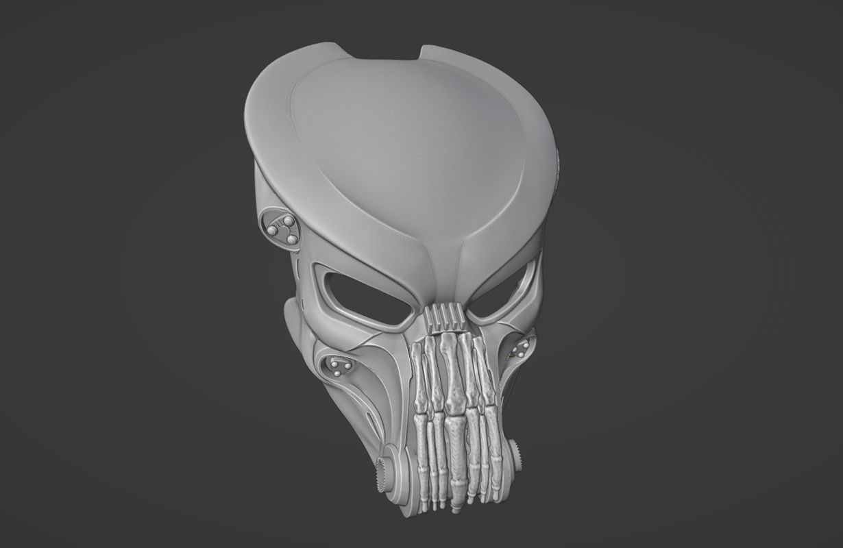 Predator Bone Grill mask  3D print model_8