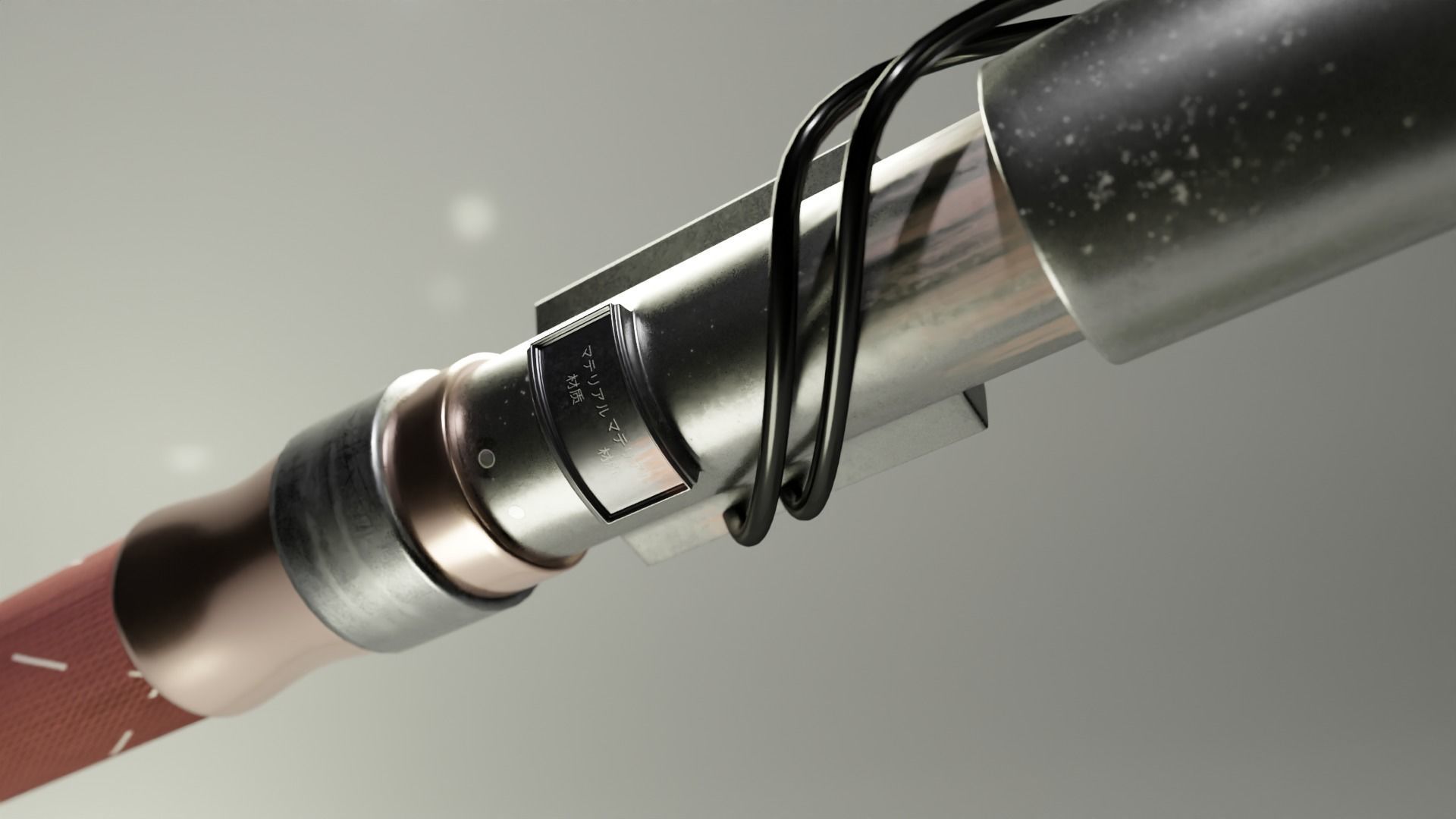 sci-fi battle hammer Free 3D model_2