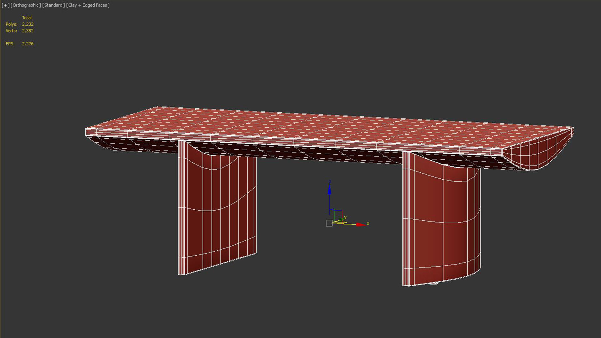 Pickford Dining Table 3D model_2