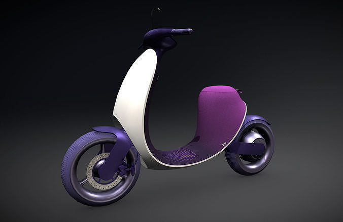 Scooter Low-poly 3D model