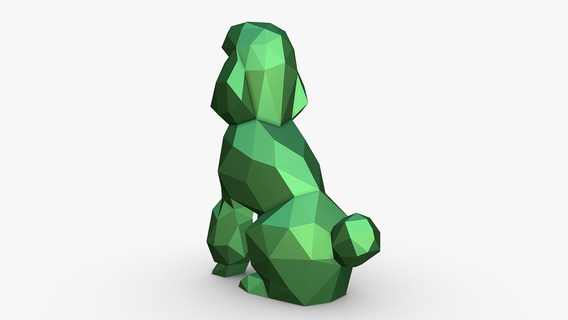 Poodle figure 3D print model_2