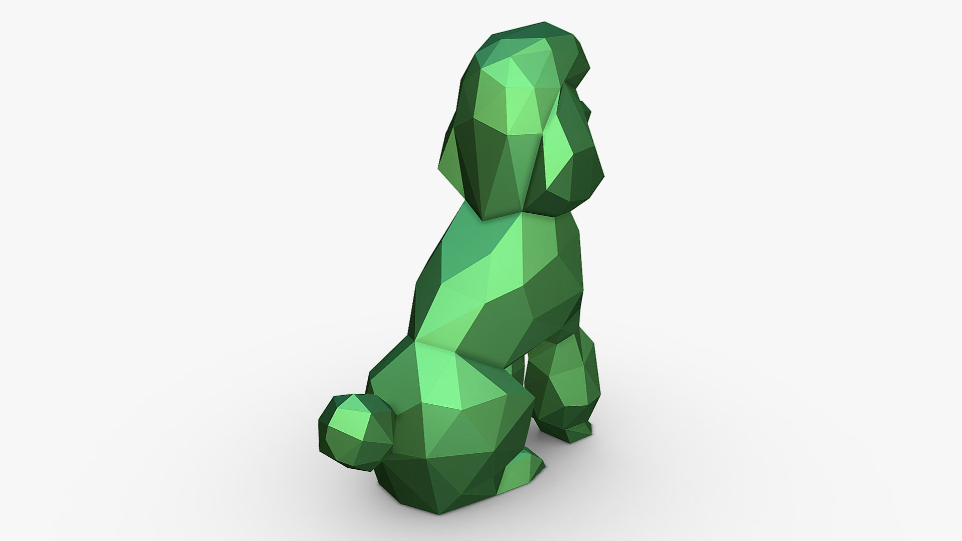 Poodle figure 3D print model_3