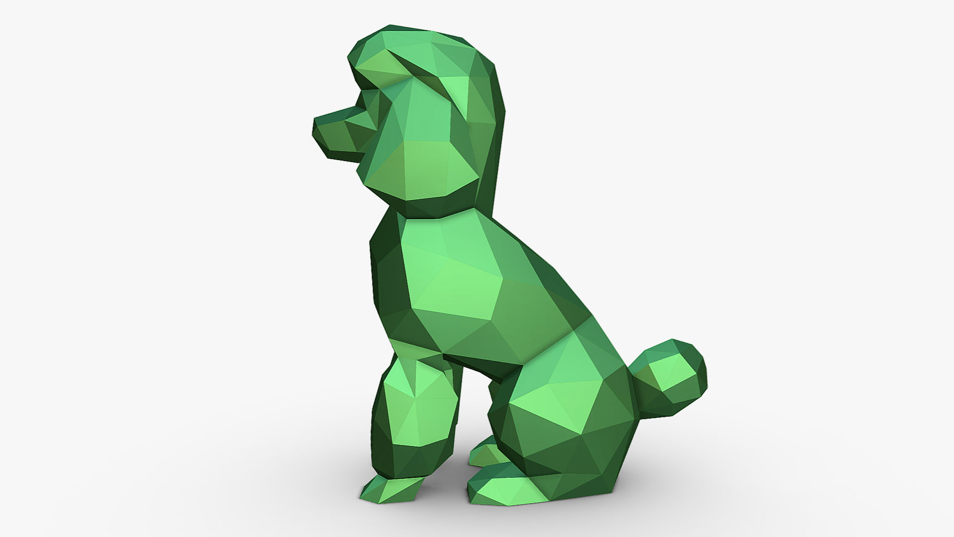 Poodle figure 3D print model_1