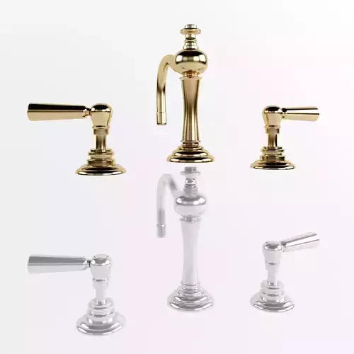 CONNOR LEVER HANDLE WIDESPREAD BATHROOM FAUCET 3D model
