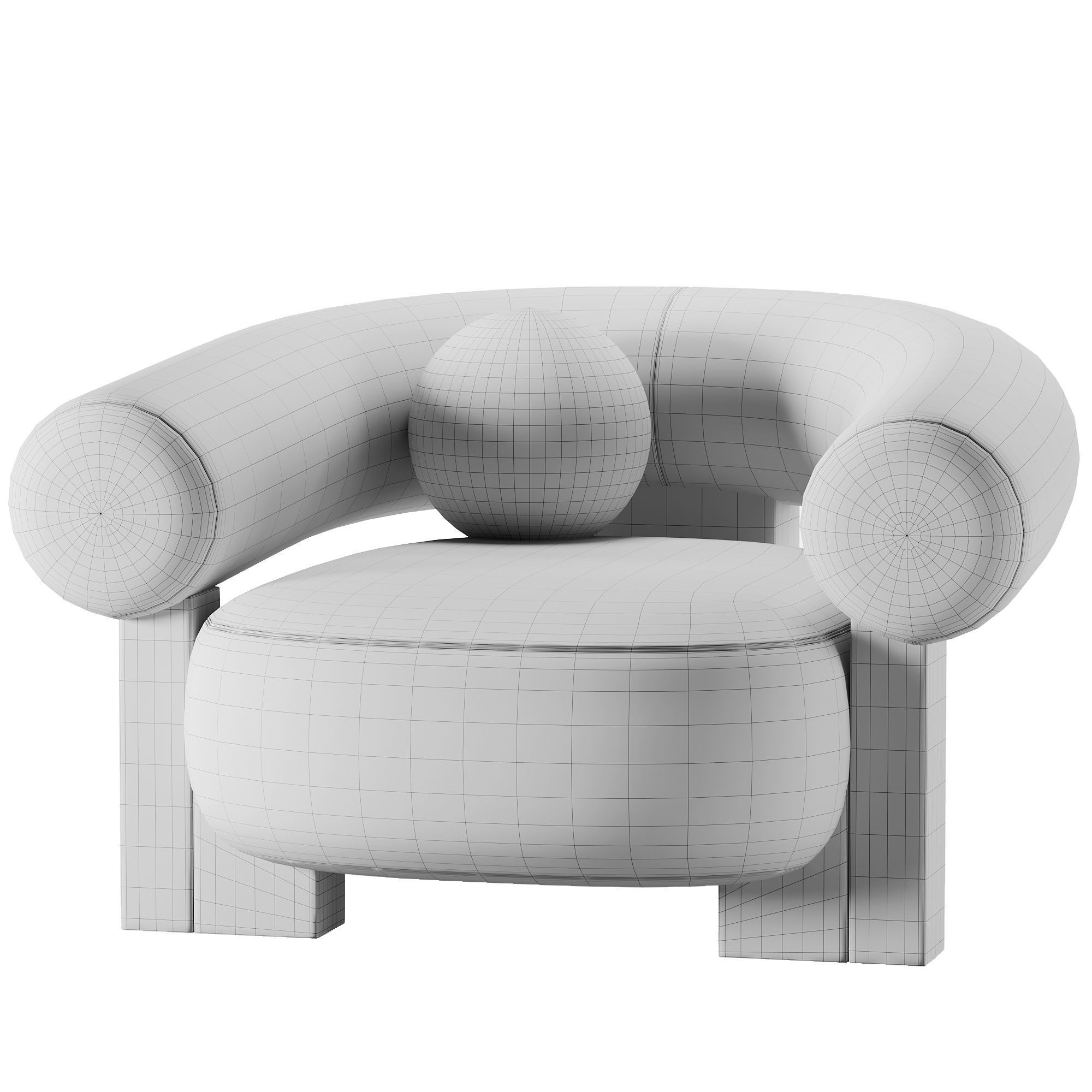 Alter Ego Cassete Armchair Low-poly 3D model_3
