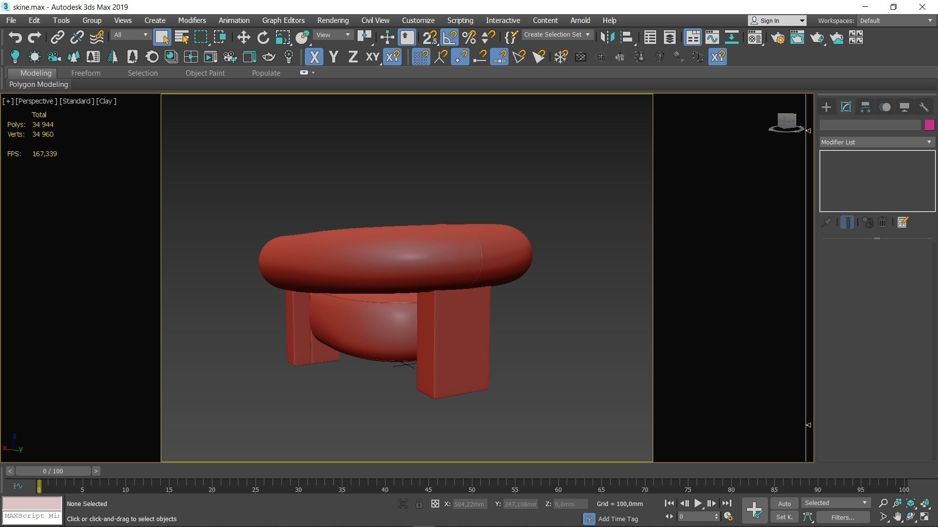 Alter Ego Cassete Armchair Low-poly 3D model_10