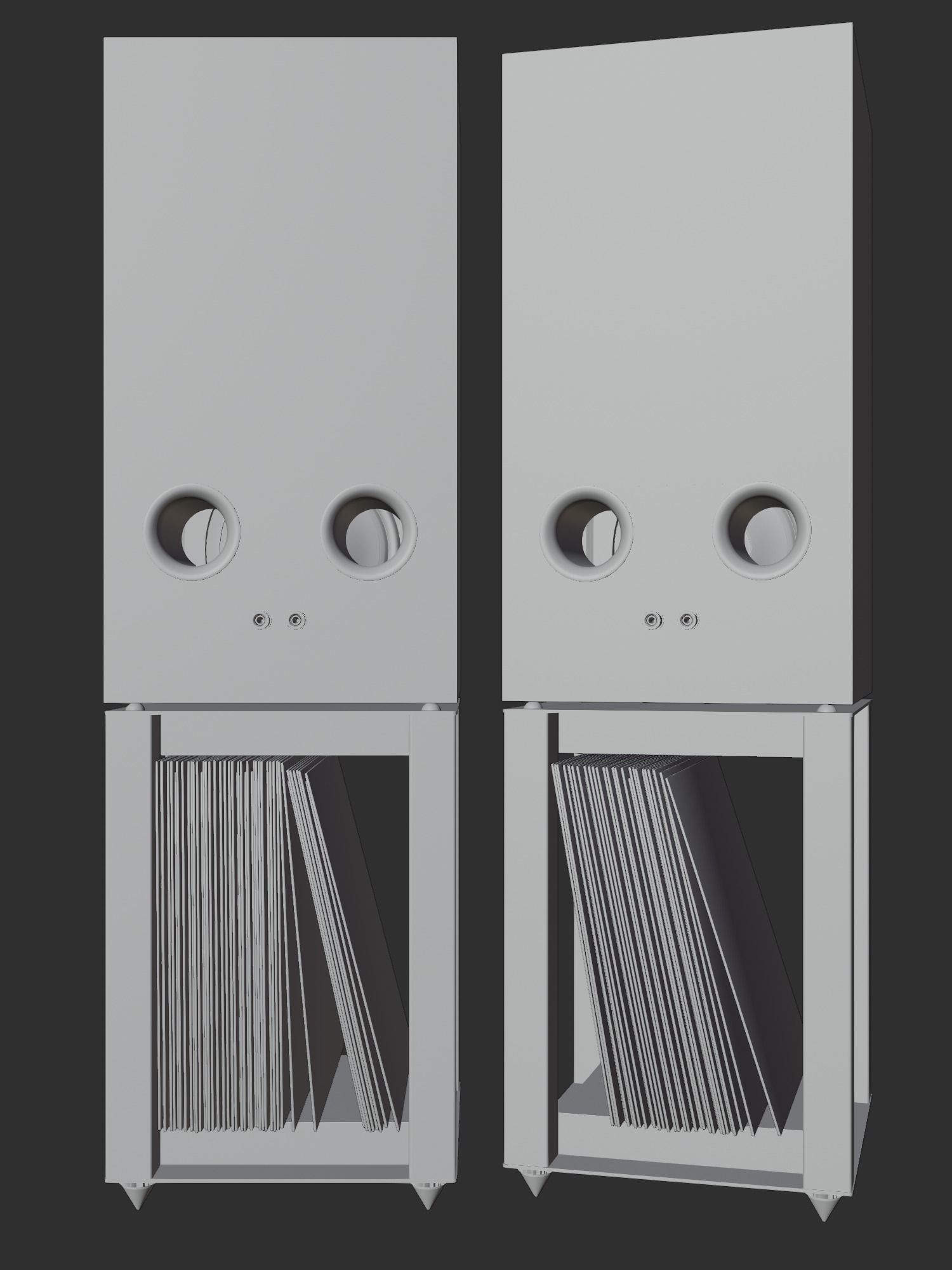 Wharfedale LINTON Heritage Black and Stands with Vinyls 3D model_17