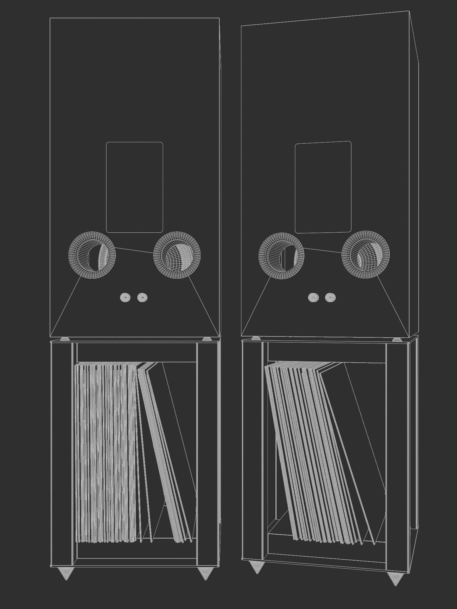 Wharfedale LINTON Heritage Black and Stands with Vinyls 3D model_21