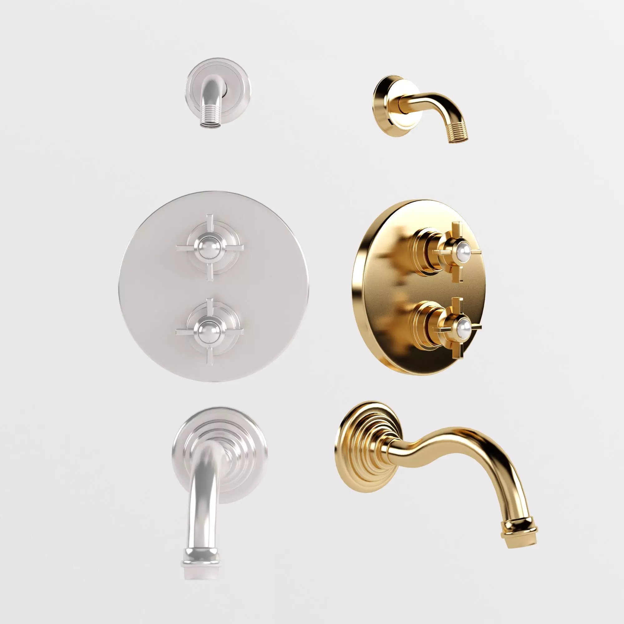 CONNOR PORCELAIN LEVER THERMOSTATIC TUB 3D model