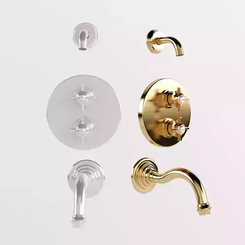 CONNOR PORCELAIN LEVER THERMOSTATIC TUB 3D model