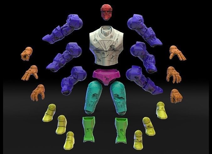 Marvel crisis protocol sentinel damaged presupported 3D print model