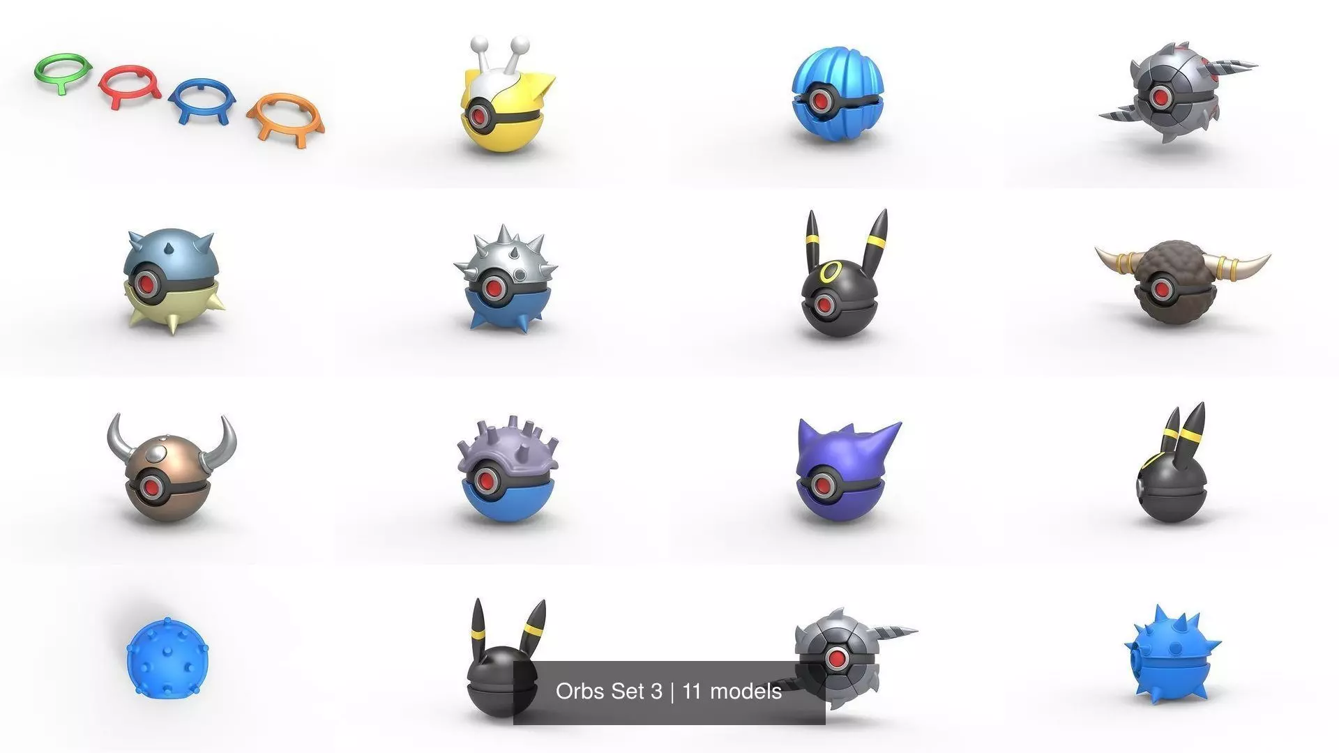 Orbs Set 3 3D Model Collection_0