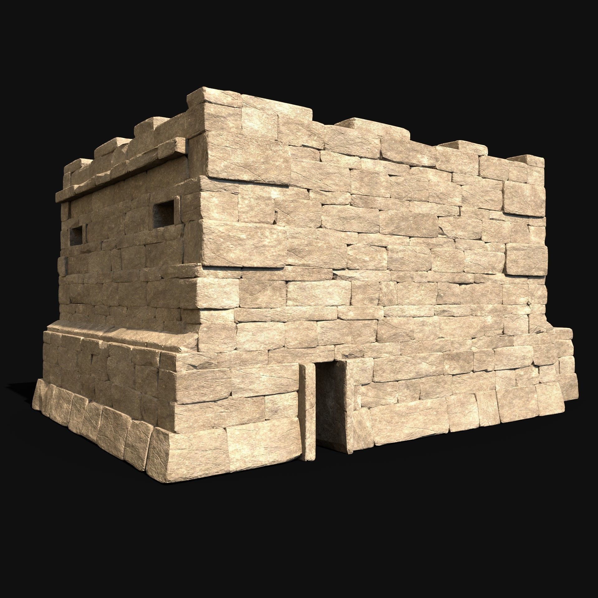  ARABIC DESERT RUINS ANCIENT PACK COLLECTION BUILDER AAA Low-poly 3D model_5