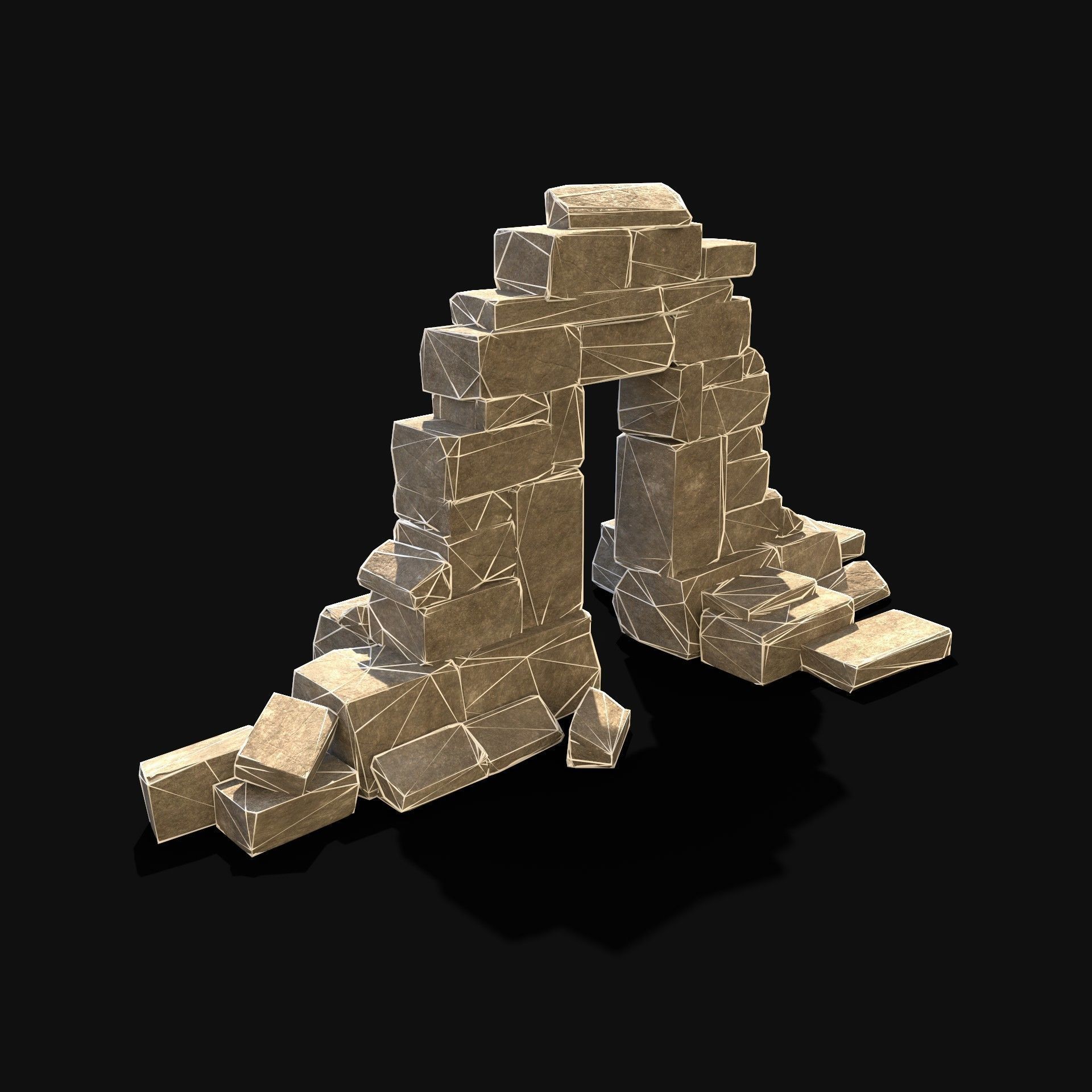  ARABIC DESERT RUINS ANCIENT PACK COLLECTION BUILDER AAA Low-poly 3D model_56