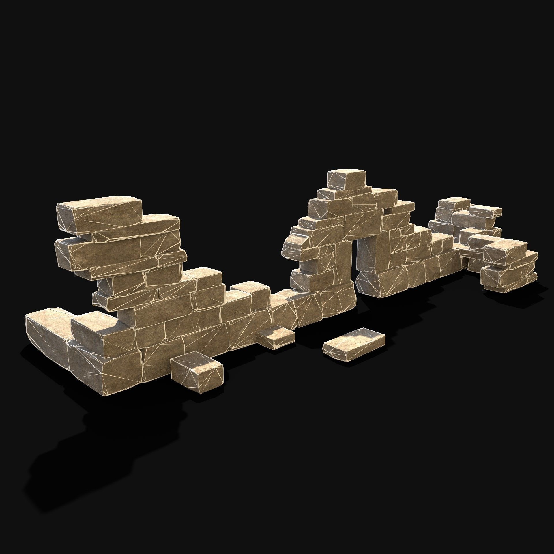  ARABIC DESERT RUINS ANCIENT PACK COLLECTION BUILDER AAA Low-poly 3D model_39