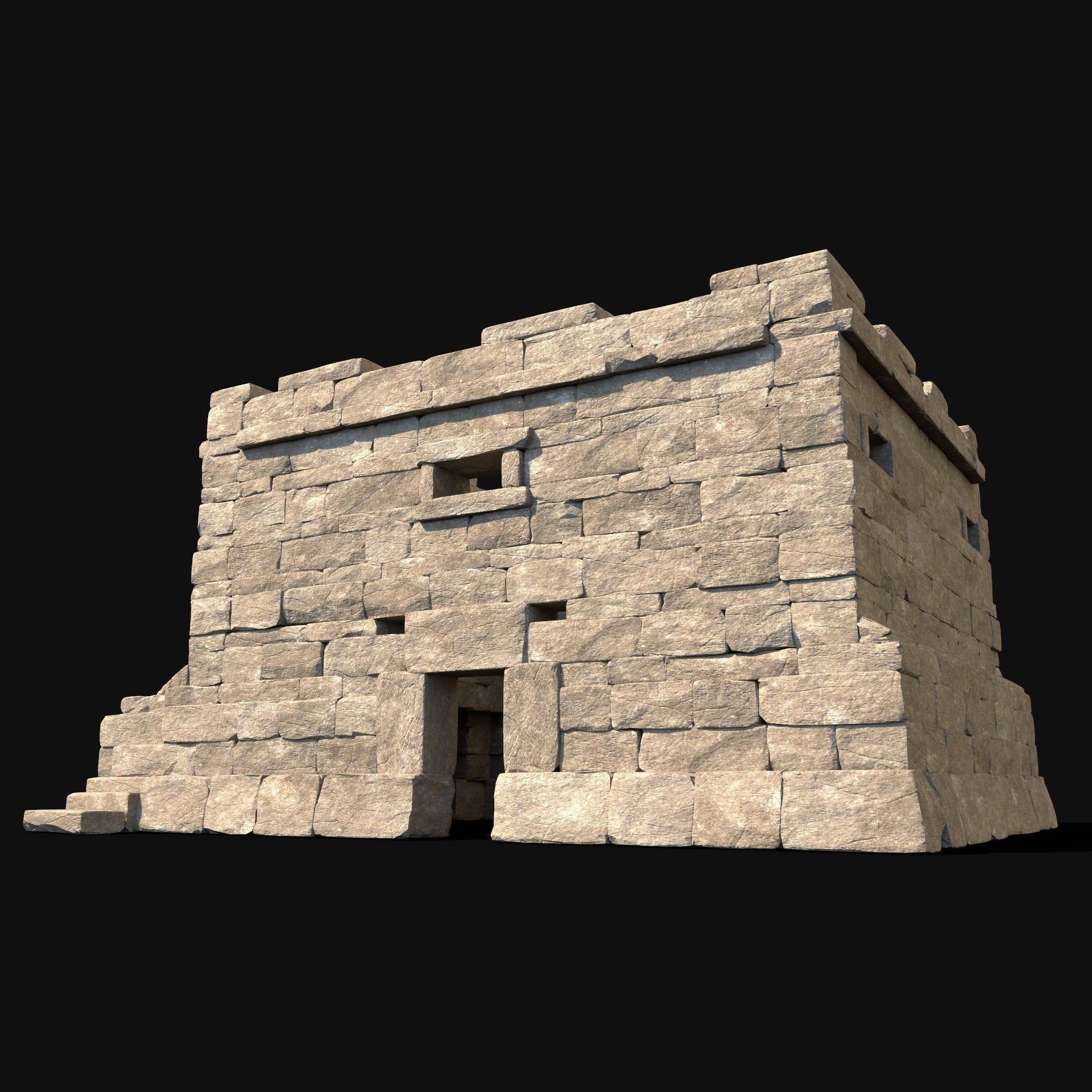  ARABIC DESERT RUINS ANCIENT PACK COLLECTION BUILDER AAA Low-poly 3D model_3