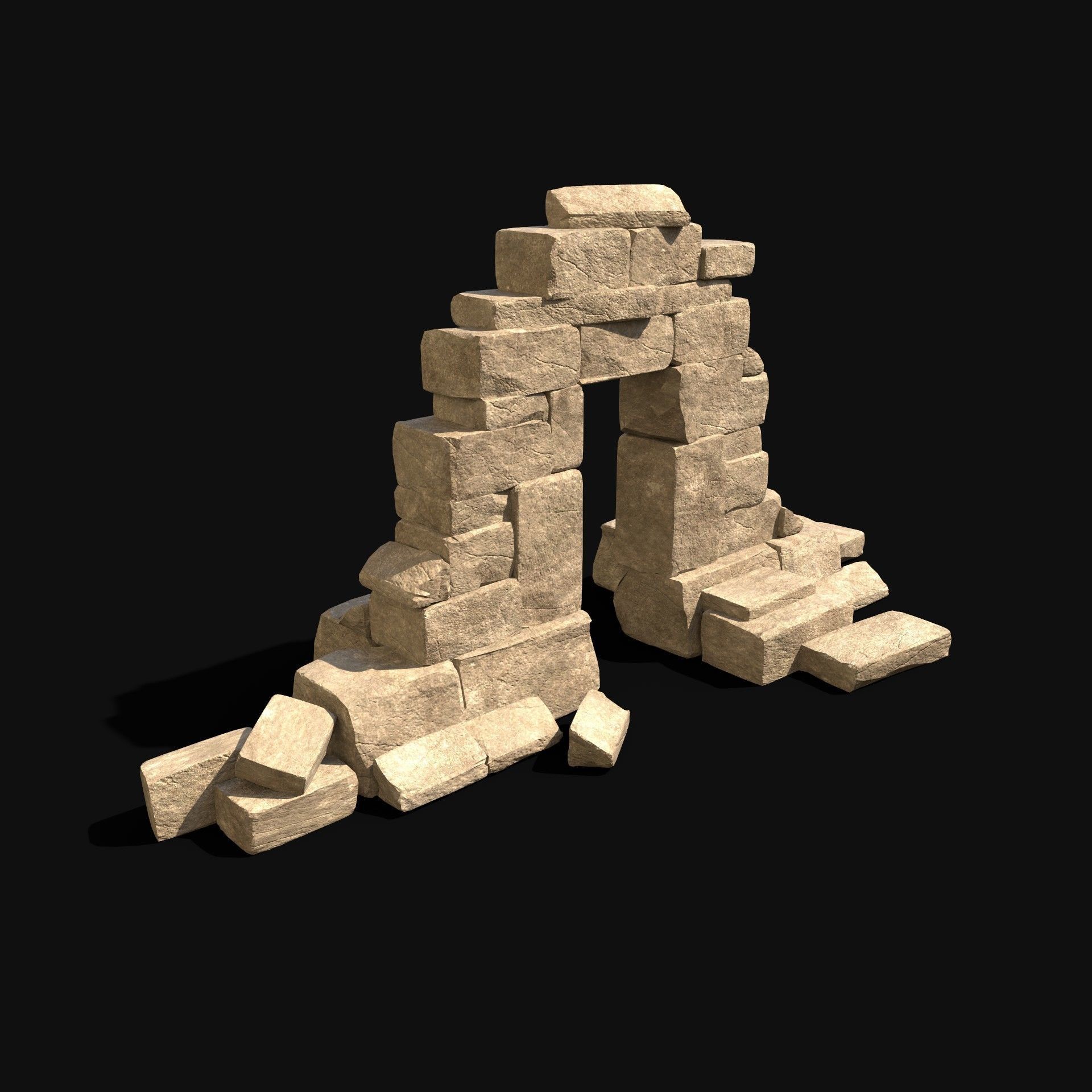  ARABIC DESERT RUINS ANCIENT PACK COLLECTION BUILDER AAA Low-poly 3D model_51