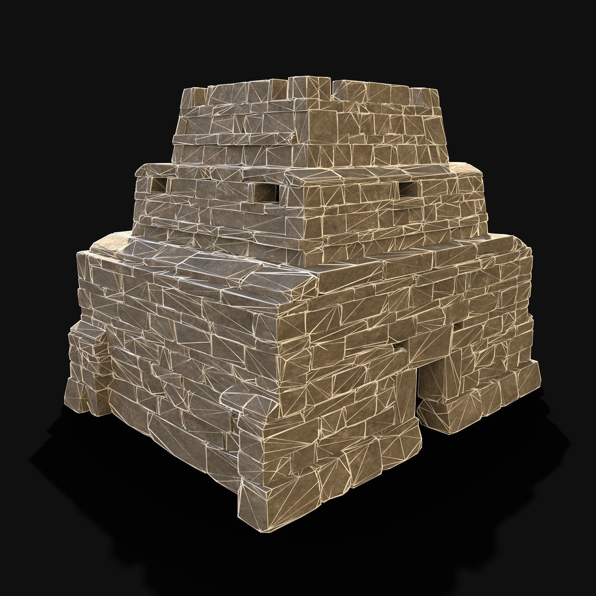  ARABIC DESERT RUINS ANCIENT PACK COLLECTION BUILDER AAA Low-poly 3D model_33