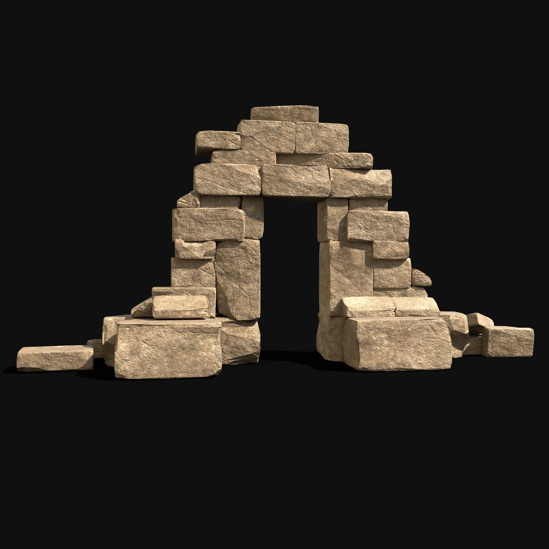  ARABIC DESERT RUINS ANCIENT PACK COLLECTION BUILDER AAA Low-poly 3D model_55
