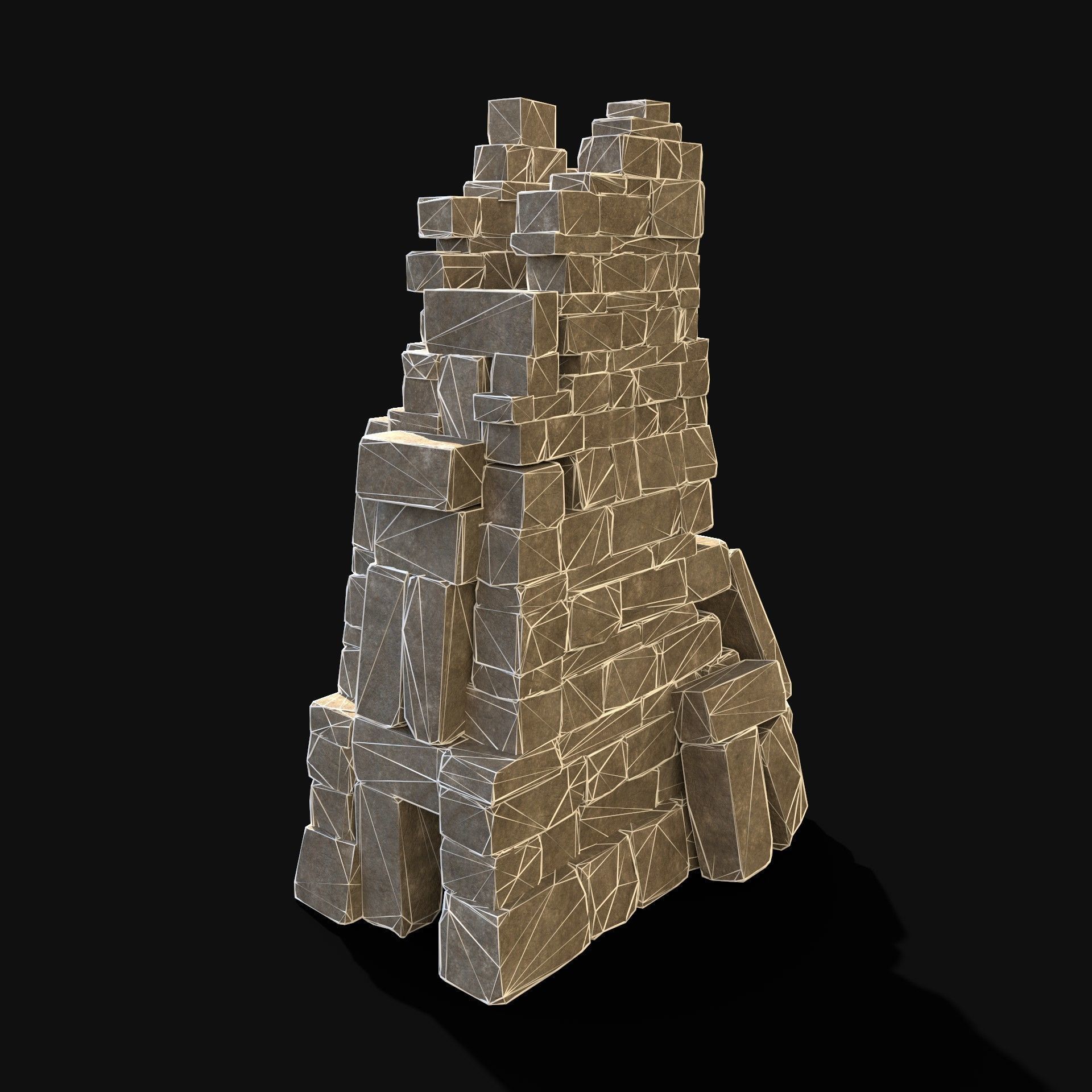  ARABIC DESERT RUINS ANCIENT PACK COLLECTION BUILDER AAA Low-poly 3D model_44