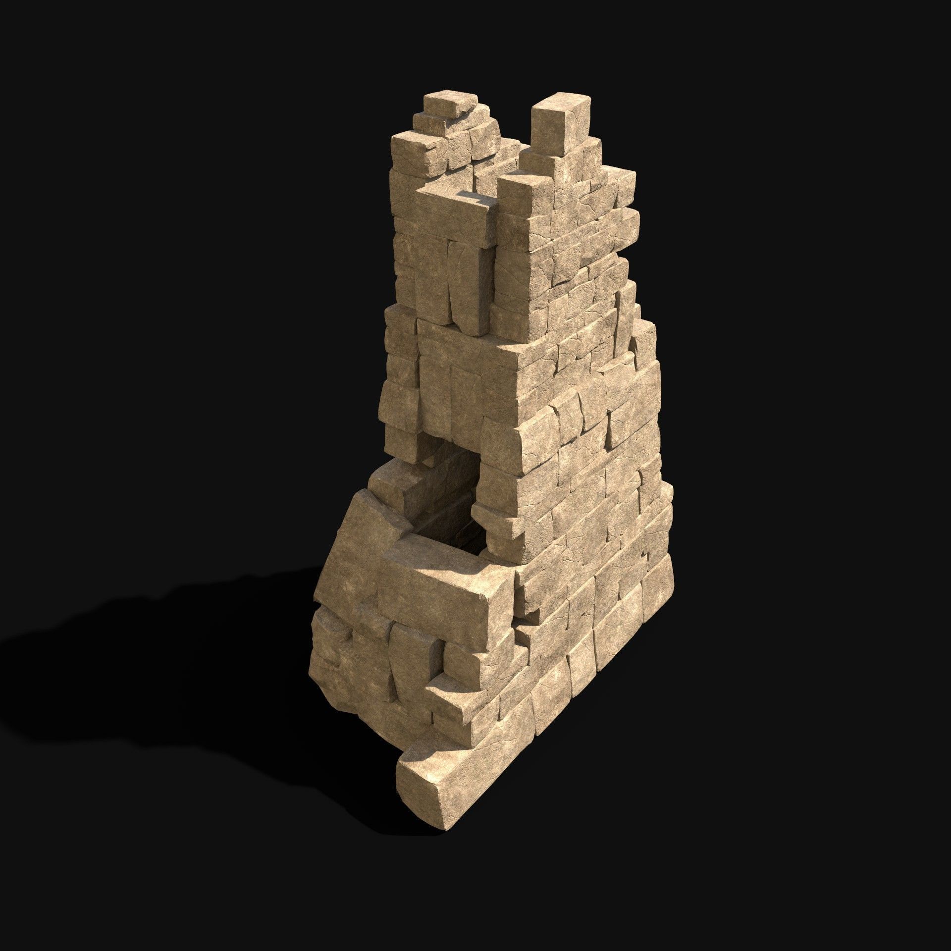  ARABIC DESERT RUINS ANCIENT PACK COLLECTION BUILDER AAA Low-poly 3D model_43