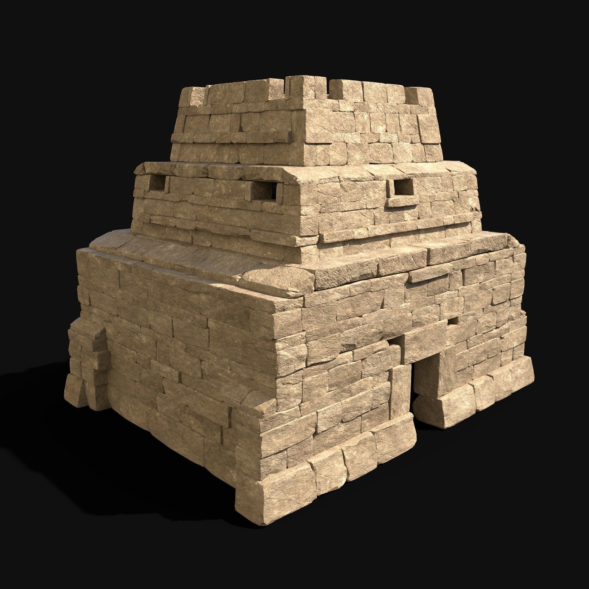  ARABIC DESERT RUINS ANCIENT PACK COLLECTION BUILDER AAA Low-poly 3D model_28