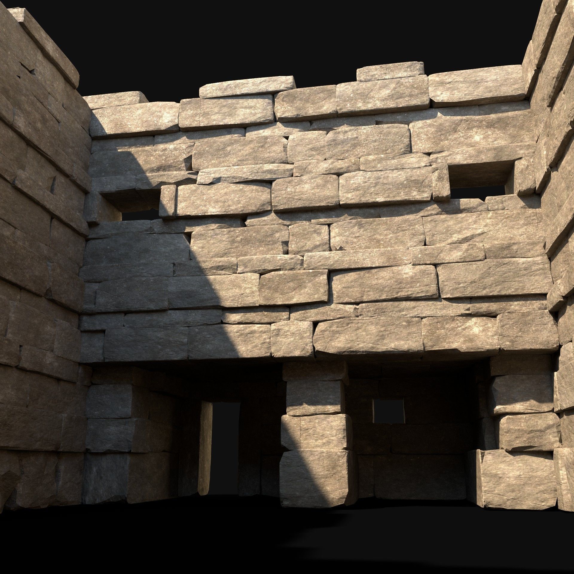  ARABIC DESERT RUINS ANCIENT PACK COLLECTION BUILDER AAA Low-poly 3D model_7
