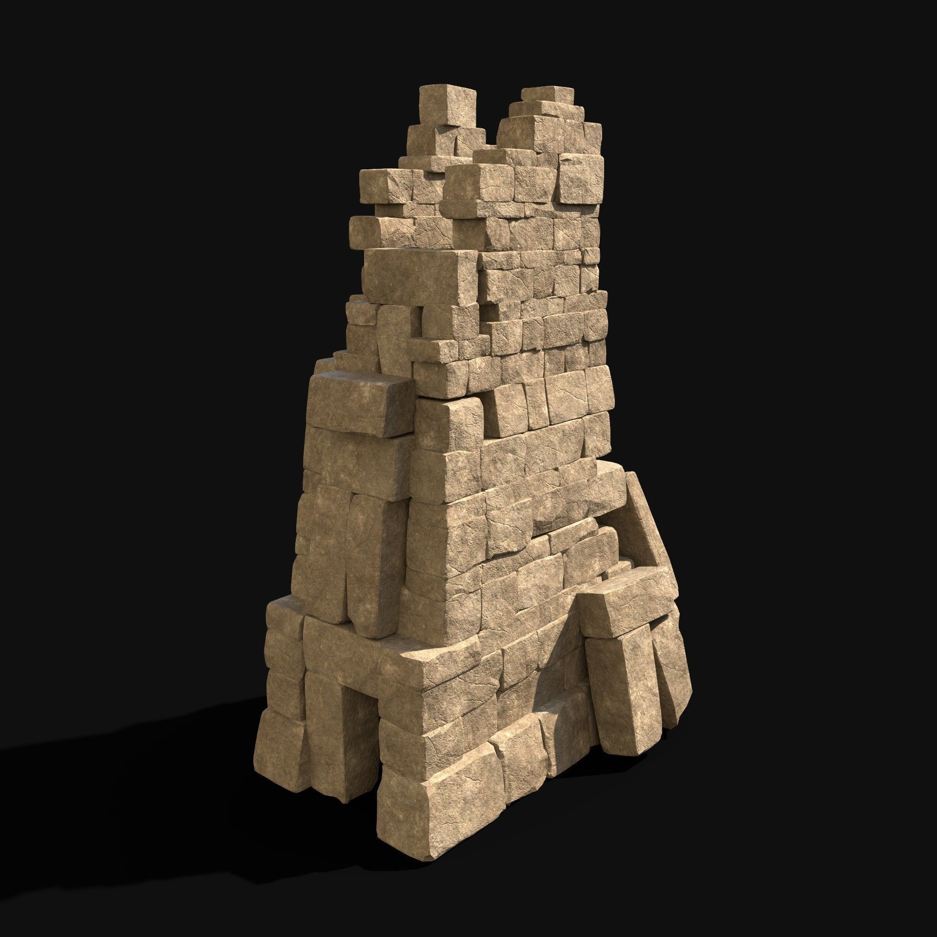  ARABIC DESERT RUINS ANCIENT PACK COLLECTION BUILDER AAA Low-poly 3D model_40