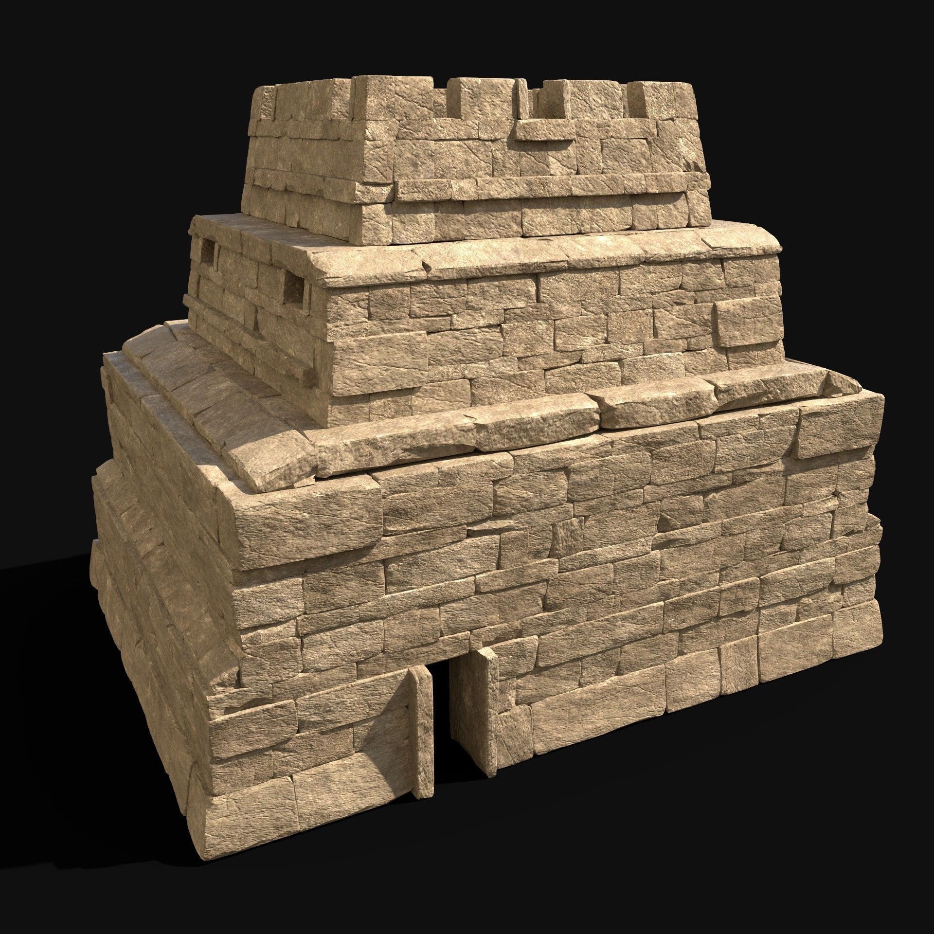  ARABIC DESERT RUINS ANCIENT PACK COLLECTION BUILDER AAA Low-poly 3D model_31
