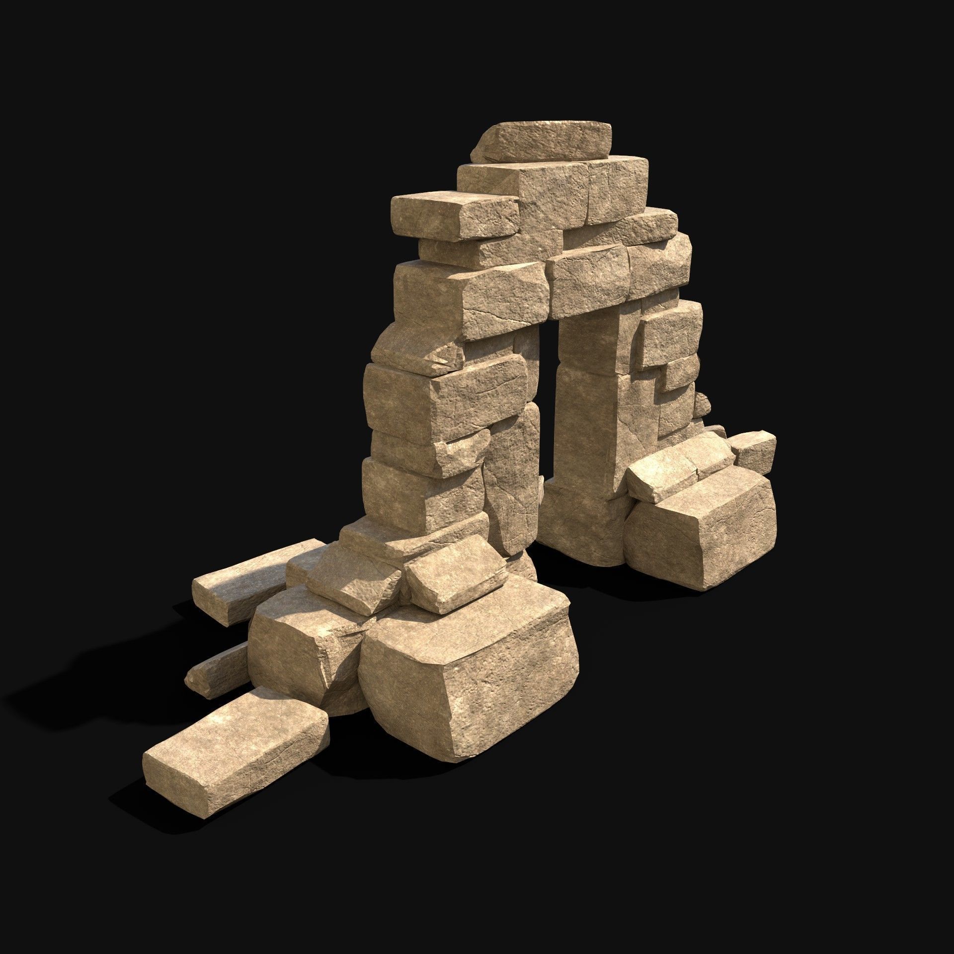  ARABIC DESERT RUINS ANCIENT PACK COLLECTION BUILDER AAA Low-poly 3D model_54