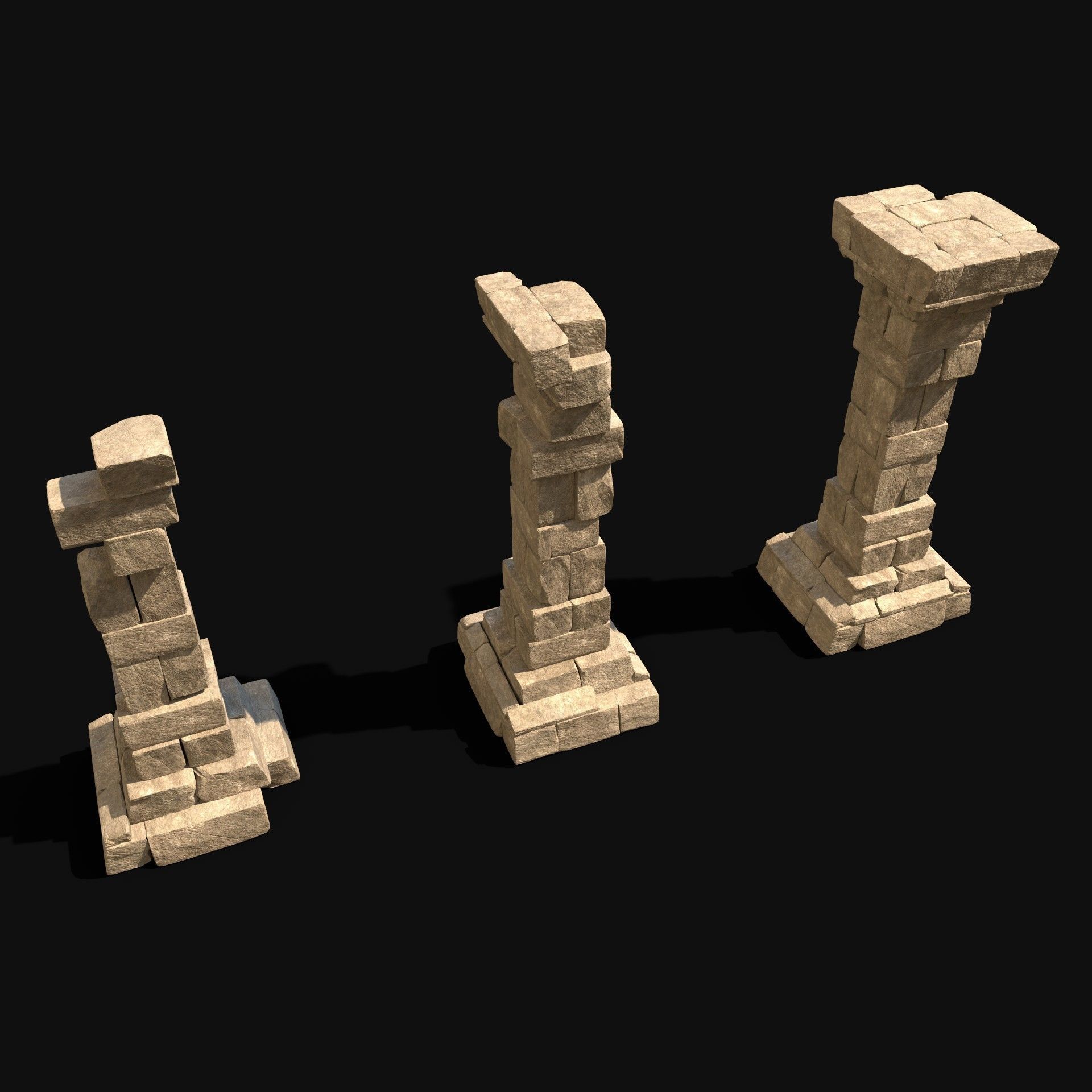  ARABIC DESERT RUINS ANCIENT PACK COLLECTION BUILDER AAA Low-poly 3D model_49