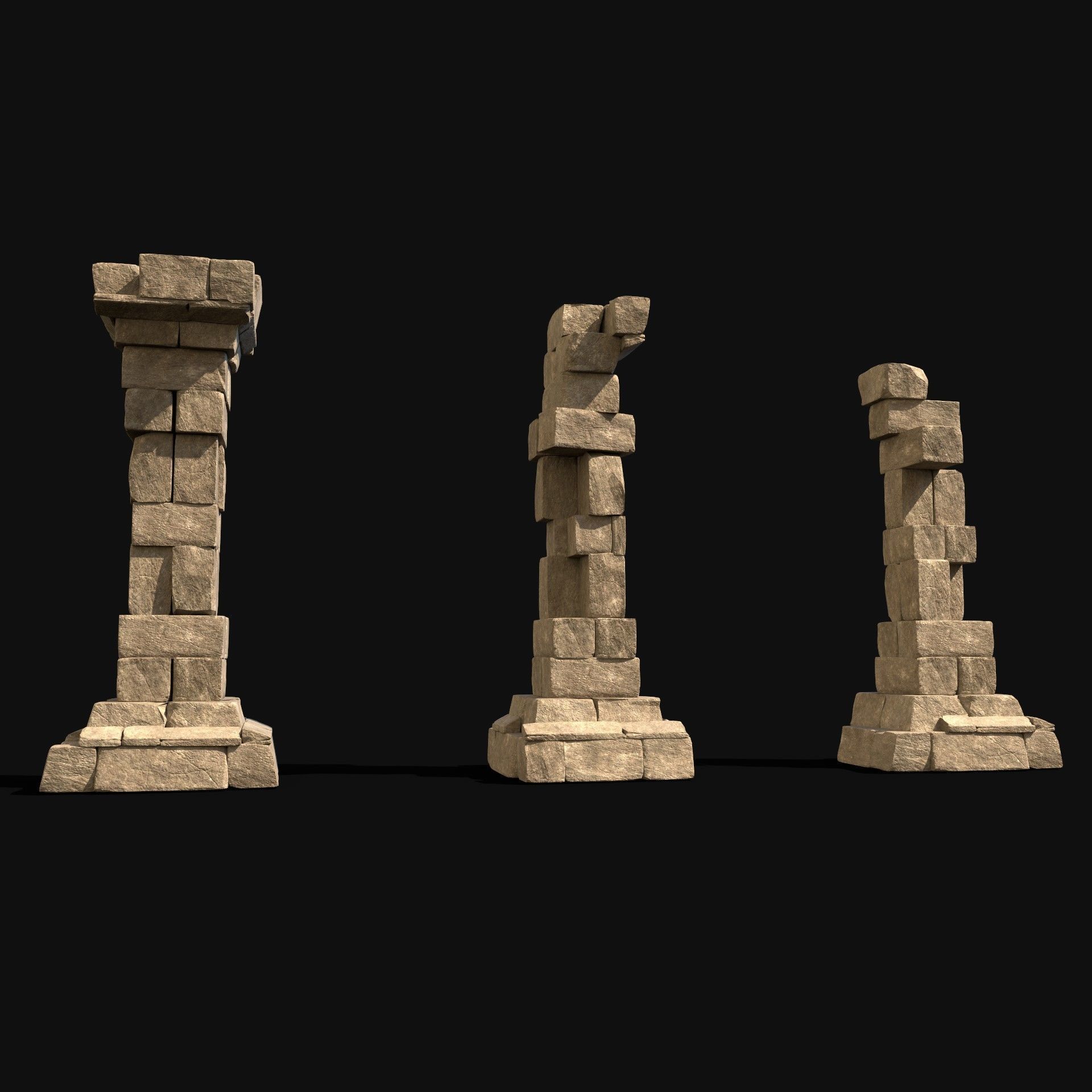  ARABIC DESERT RUINS ANCIENT PACK COLLECTION BUILDER AAA Low-poly 3D model_46