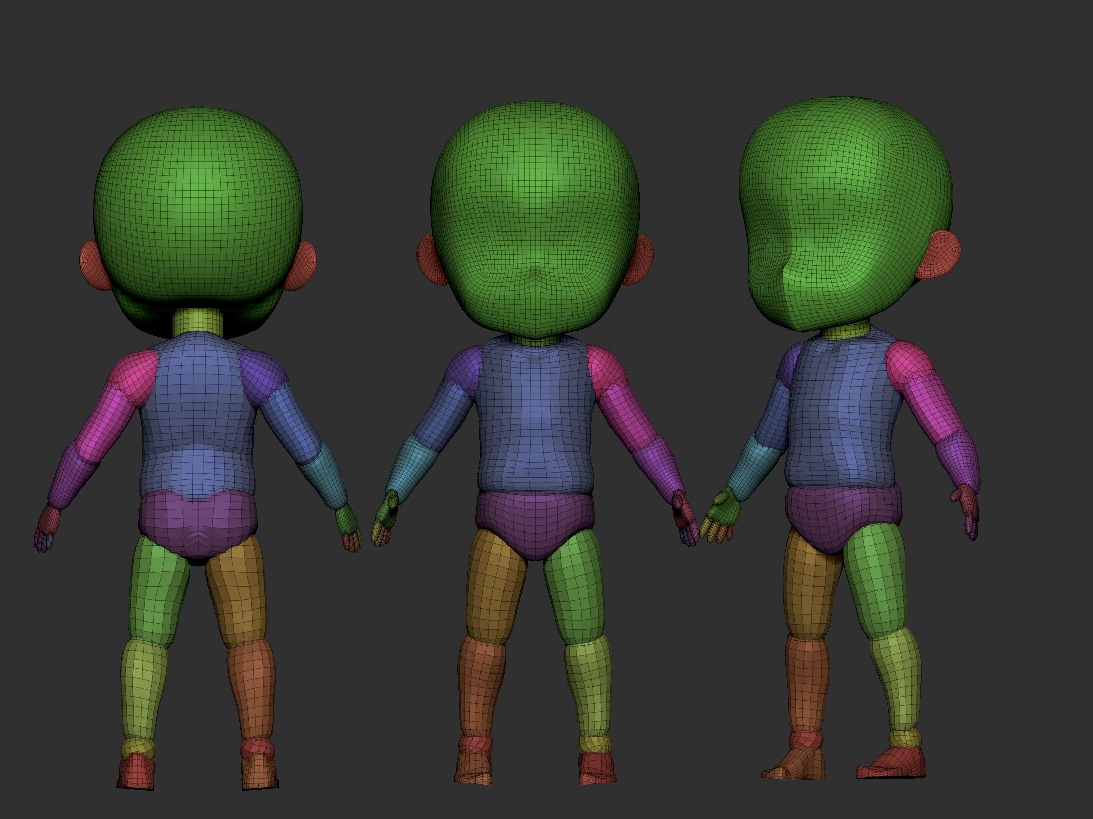 Basemesh Chibi 3D model_1